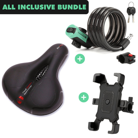 All-Inclusive-Bundle: CloudComfort Max + Radschloss Pro + SmartBike Handyhalterung