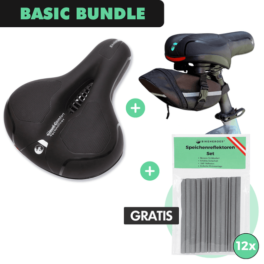 Basic Bundle: CloudComfort Max + Satteltasche + GRATIS Speichenreflektoren