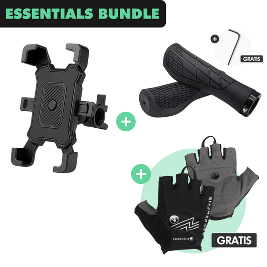 Essentials Bundle: Fahrradgriffe + Handyhalterung + GRATIS Radhandschuhe