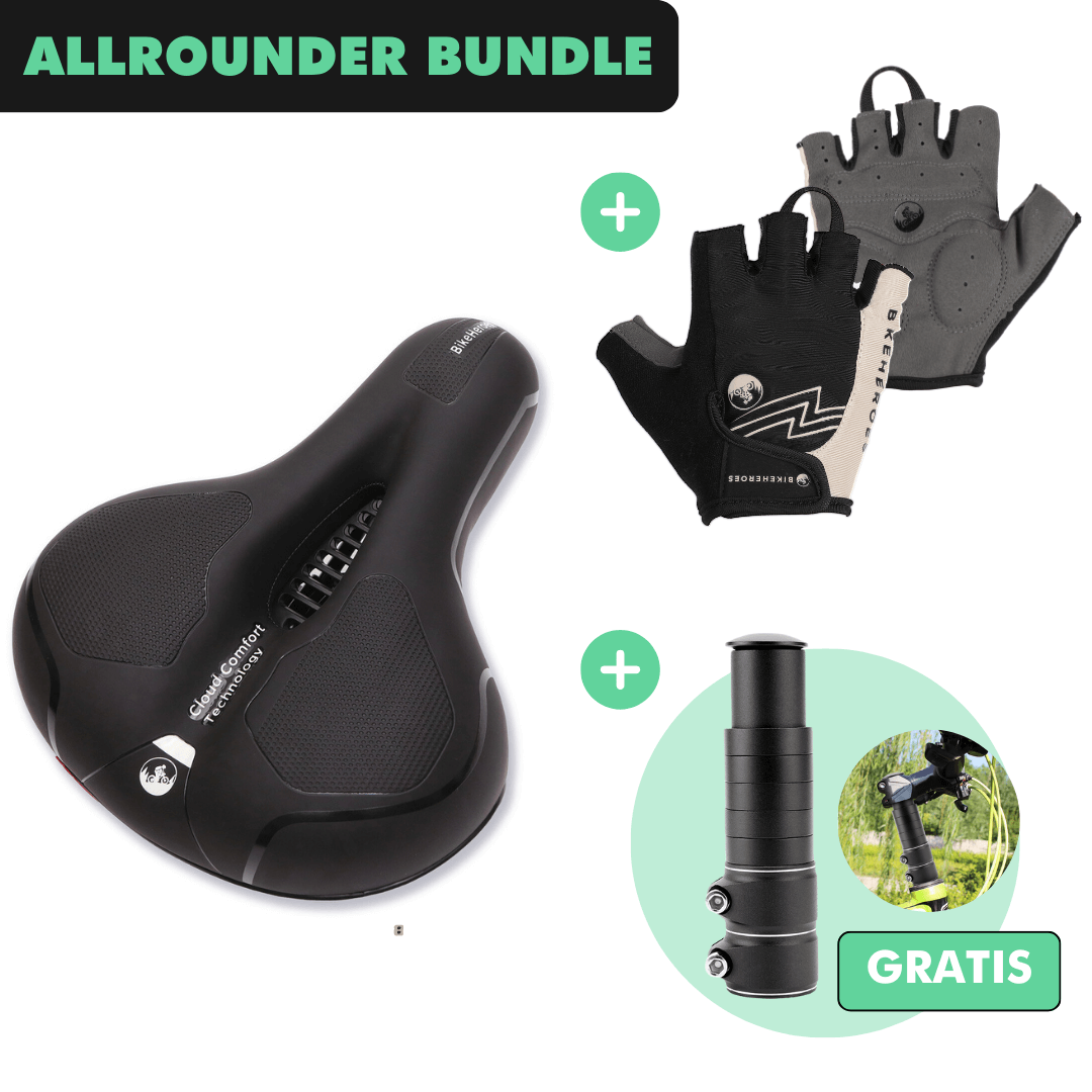 ALLROUNDER-BUNDLE: CloudComfort Max + GripPro Radhandschuhe + Kostenlose Lenkerhöhung