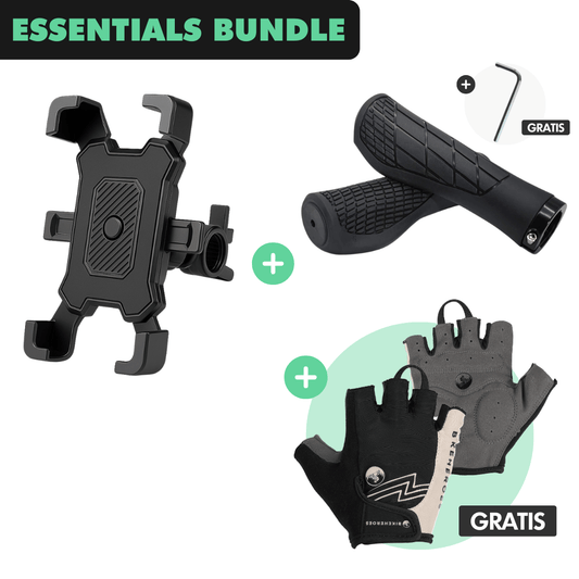 Essentials Bundle: Fahrradgriffe + Handyhalterung + GRATIS Radhandschuhe