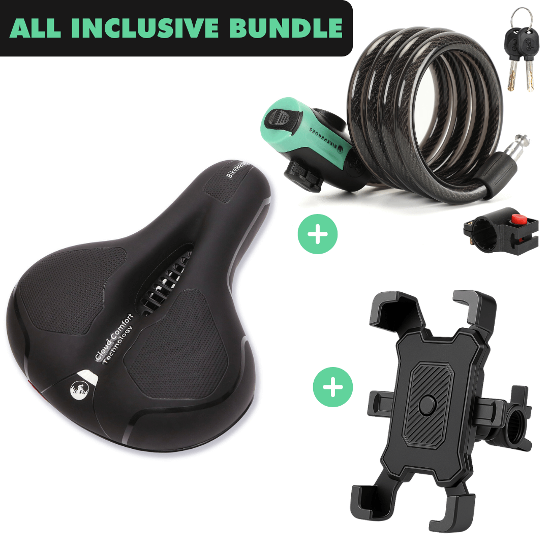 All-Inclusive-Bundle: CloudComfort Max + Radschloss Pro + SmartBike Handyhalterung