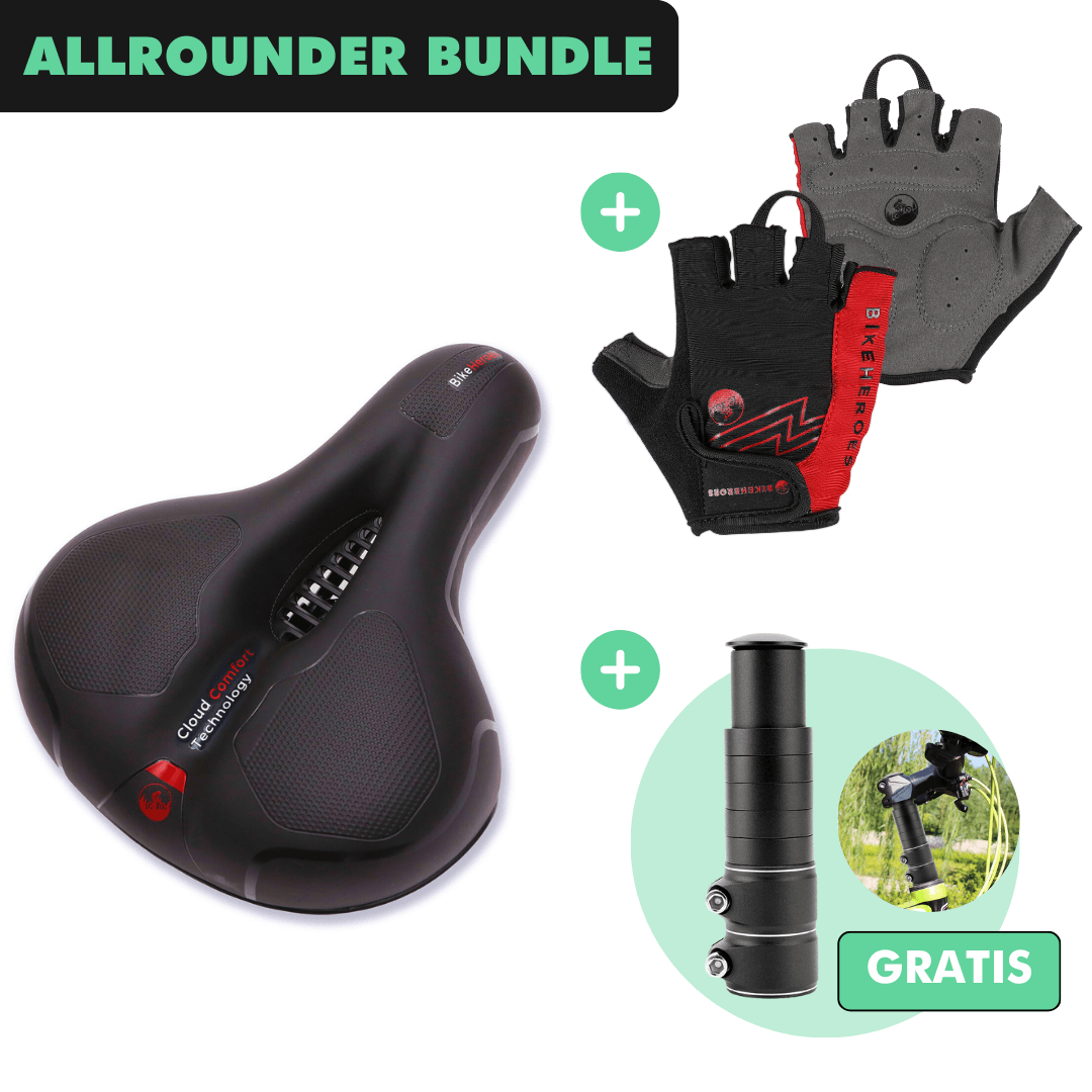 ALLROUNDER-BUNDLE: CloudComfort Max + GripPro Radhandschuhe + Kostenlose Lenkerhöhung