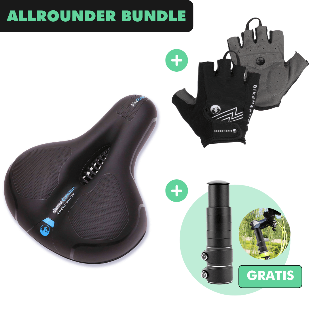 ALLROUNDER-BUNDLE: CloudComfort Max + GripPro Radhandschuhe + Kostenlose Lenkerhöhung