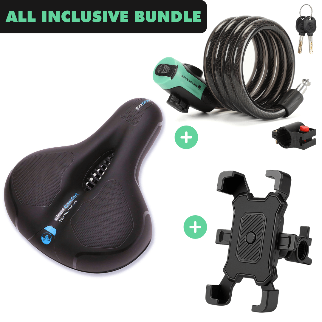 All-Inclusive-Bundle: CloudComfort Max + Radschloss Pro + SmartBike Handyhalterung