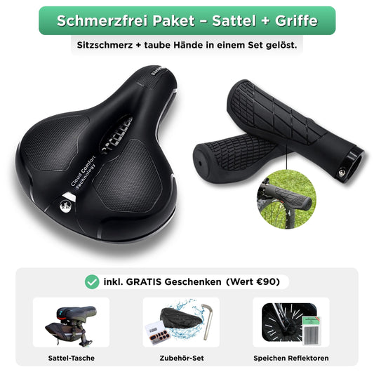 Schmerzfrei Paket – Sattel + Griffe